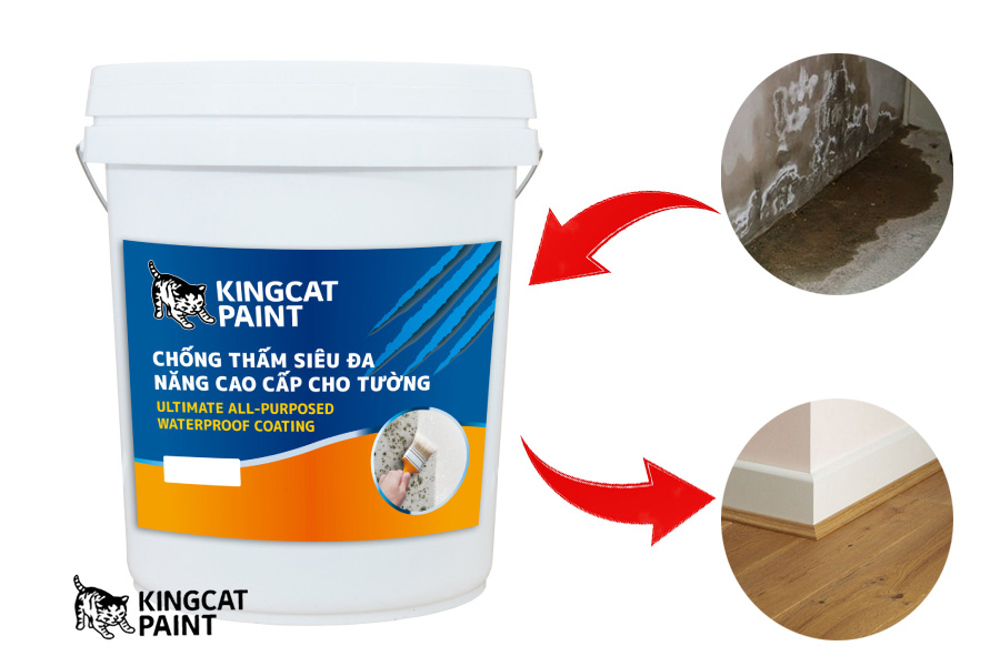 Giải pháp xử lý hiệu quả bằng sơn chống thấm Kingcat Paint