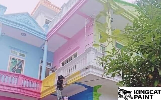 lỗi sử dụng quá nhiều màu sơn trên một ngôi nhà